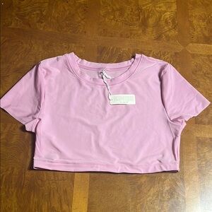 Aerie Smoothez Pink Cropped T-Shirt